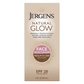 Jergens Natural Glow Healthy Complexion Daily Facial Moisturizer for Medium to Tan SPF, 2 Ounce