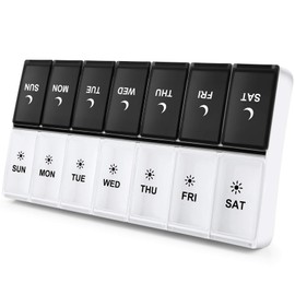 DANYING Extra Large Pill Organizer 2 Times a Day, XL Weekly Pill Box 2 Per Day, AM PM Pill Case, Day Night Pill Container 7 Day, Vitamin Case Twice a Day