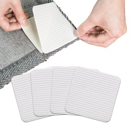 Anti Slip Rug Pads Grippers, White Washable Grippers for Rug, Vacuum Tech Grippers for Mat Carpet Grips, Stop Mat Slipping on Laminate Floor (10 x 10 cm 4 pieces)