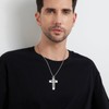 jiamiaoi Cross Necklace for Men Stainless Steel Mens Cross Necklace