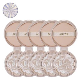 AGE2WENNESS Age20s AGE20s Pact Essence Cover Pact The Blooming Refill 5 pcs. No. 21 / 에이지투웨니스 AGE20s 팩트 에센스 커버 팩트 더 블루밍 리필5개 21호