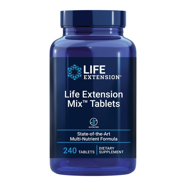 Life Extension Mix Tablets - High-potency Vitamin, Mineral, Fruit And Vegetable Supplement - Complete Daily Veggies Blend For Whole Body Health, Immunity & Longevity - Gluten Free - 240 Tablets