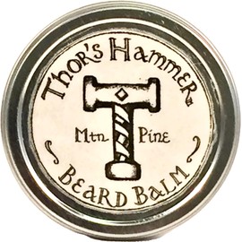 Pine Beard Balm, Thor's Hammer Mountain Pine Beard Balm and Conditioner, All Natural and Handmade, 2 oz