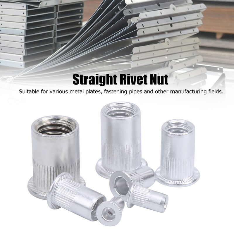 175pcs Rivet Nut Set Flat Head Aluminium Nutsert Assortment with