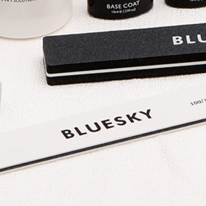 BLUESKY Nail File Square 100/180, Square Nail File, Double-Sided, Dual