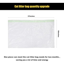 MEISO Cat Litter Bags Forro Para Bandeja De Arena Para Gatos Con Bolsa Con CordóN (7 Bolsas), 37 x 18 pulgadas, Bolsas De Basura Para Gatos Bolsas De Basura Adecuado Para Botes De Basura (L)
