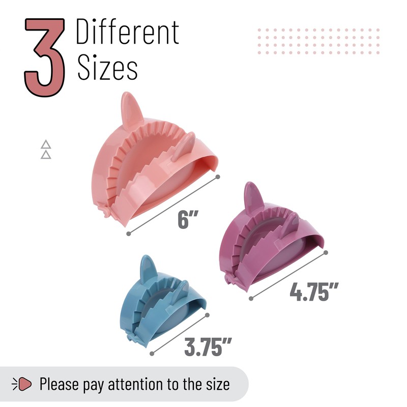 BTaT- Empanada Dough Press Set, 3 Pack, Empanada Press, Empanada