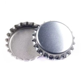 Bottle Cap Inc. (30) Mini Bottle Caps, Silver, 5/8" Diameter, NEW