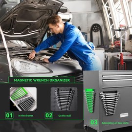 Tool Holder Spanner Holder Magnetic Wrench Organiser Wrench Holder for Workshop Magnetic Strips Tool Holder Wall Pliers Holder Clamp Holder 2 Pieces