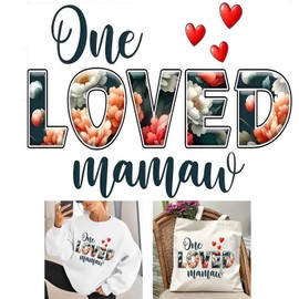 3pcs Love Mamam Mother's Day Gift Iron On Transfers for T-Shirts Rub on Transfers Stickers Vinyl Ready to Press Stickers Iron on Decals for T-Shirts Clothing Hoodie DIY Crafts