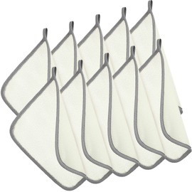 10 Paquetes Toallas Exfoliantes para Cara y Cuerpo Toallitas de Baño de Tejido Exfoliante Suave Paño de Ducha para Fregar de Nailon Paño de Baño de Masaje para Mujer Hombre (Borde Gris)