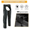 Premium Cowhide Leather Chaps for Motorcycle Men's Biker Riding Cowboy