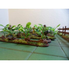 Unbranded Wargame Terrain Leafy Crops 25mm 28mm 20mm 1/72 1/76 15mm (8pc).