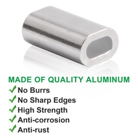 OROOTL Fishing Crimp Sleeves Kit -600pcs/box Single Barrel Crimp Sleeves Assortment Aluminum Oval Crimping Loop Sleeve Connector Set for Fishing Line Wire Rope Cable Leader Rigging