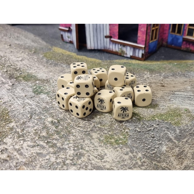 Afrika Korps D6 Dice (16) Set Bolt Action by Warlord