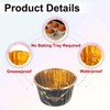 sourcing map 50 Pcs Single-Sided Aluminum Foil Cupcake Liners, Greaseproof