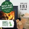 Natural Firelighters. 100% British and Sustainable. Plastic Free Packaging. (30