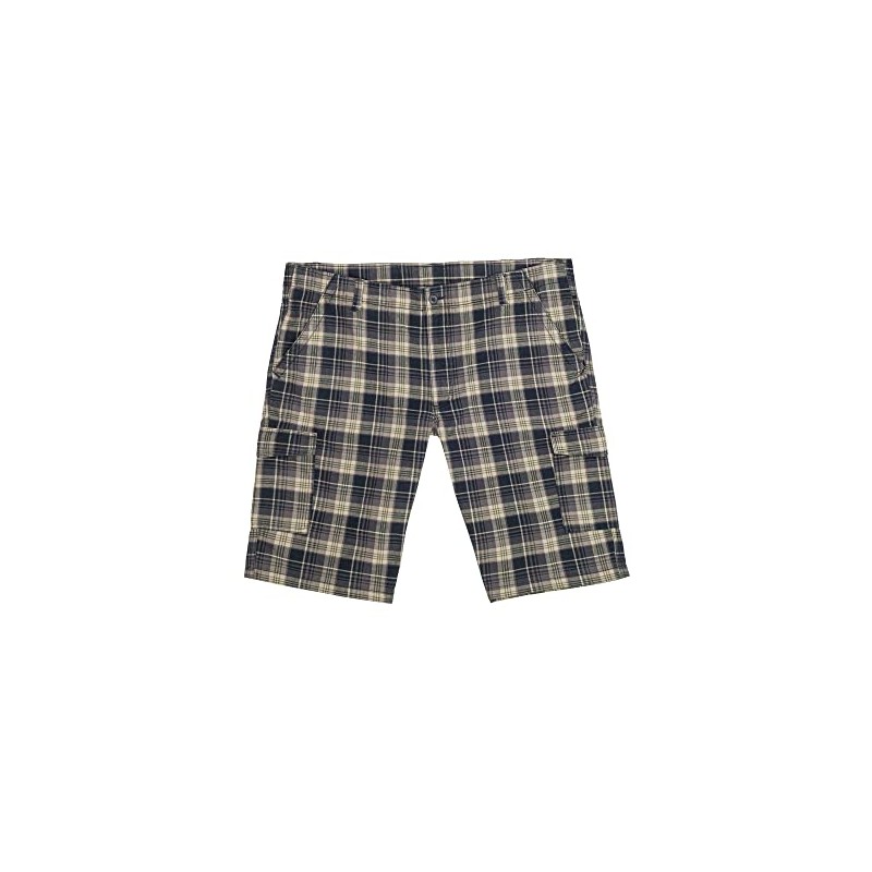 Lavecchia LV-65 Men's Plus Size Cargo Shorts with Belt, checked