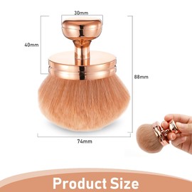 Hebterrka Extra Large Body Makeup Brush for Self-Tanner, 3 Inch Wide Kabuki Brush, Soft Synthetic Hair for Powder, Foundation, Blush, Bronzer, Body Brush