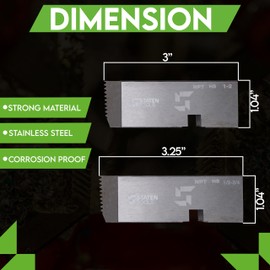 Staten Tools NPT Universal 47770 1"-2" HS Hardened steel Pipe Dies fits RIDGID 811, 811A, 815A Die Head