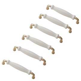 PCS Cabinet Knobs Ceramic Zinc Alloy Cabinet Handles Kitchen Drawer Door Knobs Replacement for Drawer Bathroom Cabinet Wardrobe Doors (Hole Center:128mm)