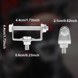 jose2015 2pcs Light bar Bracket Mount 44MM Motorcycle mounting Brackets for Off-Road Motorcycle Motorbike Bike Scooter Silver