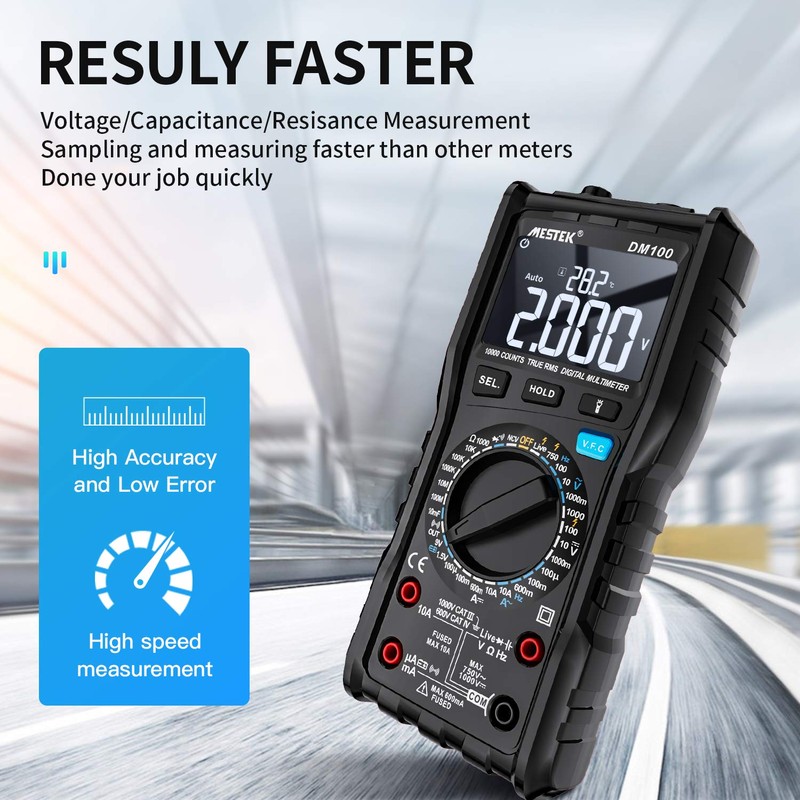 Digital Multimeter Voltage Tester AC DC Current TRMS Electric Meter