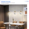 KOKAiZeeKi Diamond Crystal Pendant Light, 2 Pack Mini Ceiling Hanging