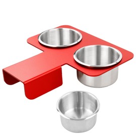 Drink Holder for Truck Compatible with 1973-1987 Chevy, GMC C10 C20 C30 K10 K20 K30, Detachable Center Console Car Cup Holder, Stainless Steel Water Cup Drink Holder (Red)