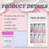 Press on Nails Medium Coffin Bling Fake Nails SWEKKE Pink