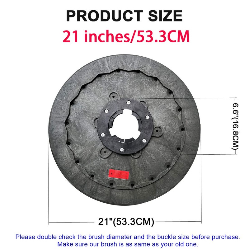 Universal 1 Piece 21 Inch Diameter Rotary Scrub Brush fit