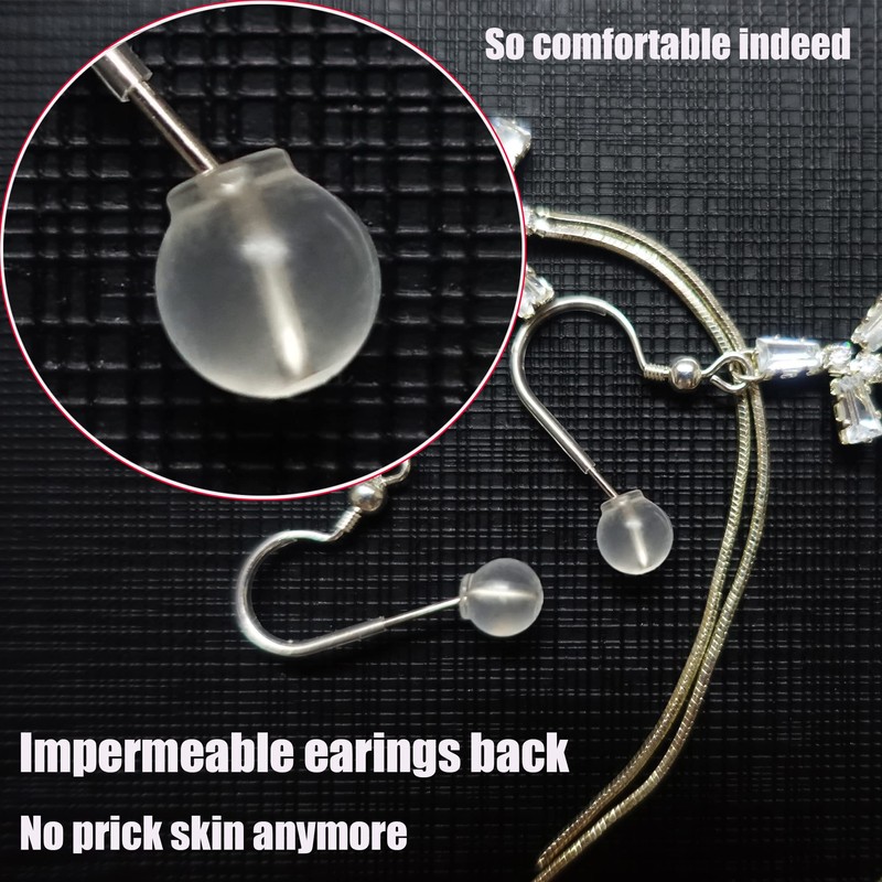 OwlkOrmy 102pcs Comfort Impenetrable Soft Safety Earring Backs TPE Medical