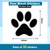 Pack of 30 Paw Vinyl Stickers (40mm) Waterproof Labels for