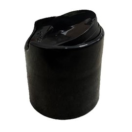 PP Plastic Disc Top Caps, 24/410 Replacement Press Caps, Black (4)