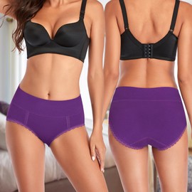 MISSWHO Plus Size Underwear For Women Cotton Postpartum Stretch Panties Soft Breathable Briefs for Ladies X-Large