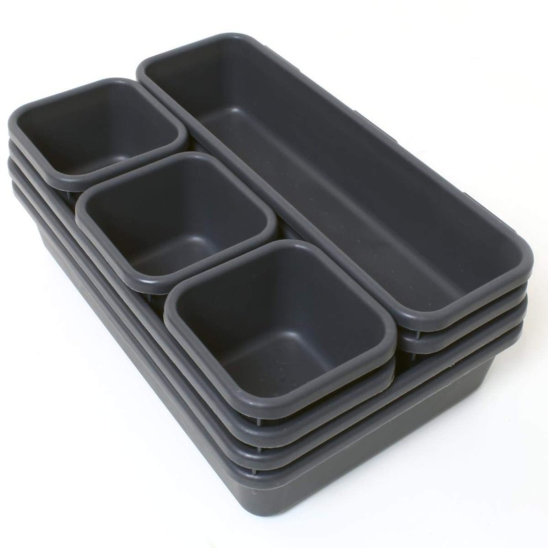 iGadgitz Home U7125 Plastic Drawer Organiser, Drawer Divider, Drawer Tidy,