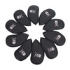 10PCS Golf Club Head Cover PU Leather Protective Abrasion Resistant