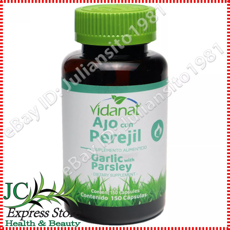Vidanat GARLIC WITH PARSLEY 150 CAPSULES AJO CON PEREJIL ANTIOXIDANTES