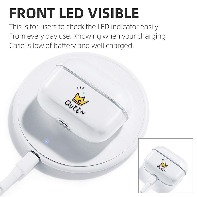 AKABEILA protective case compatible with Airpods [front LED visible and