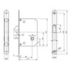 Toilet Hook Lock Set for Sliding Doors, Round Door Rosette