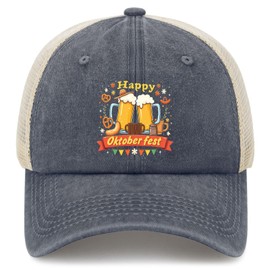 Happy Oktoberfest Hat Trucker Hat Women Vintage Mesh Baseball Cap for Summer