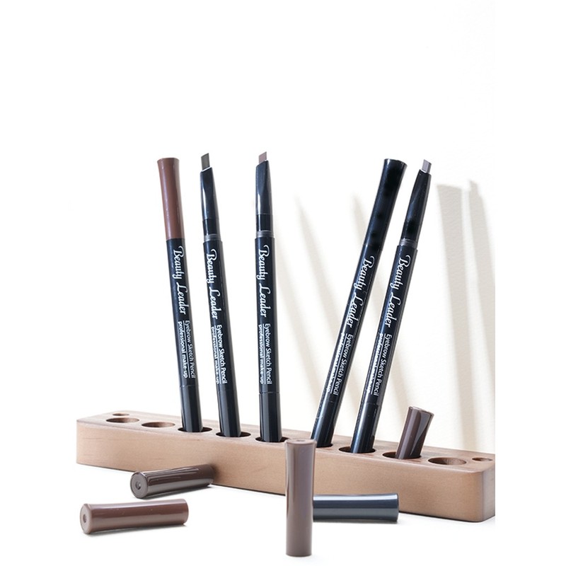 Beauty Leader Eyebrow Sketch Pencil, Dark Brown #4, 2 Pieces