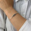 Silverly Women's 925 Sterling Silver Thin Feather Quill Stackable Bangle