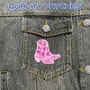 Herxion Western Iron On Patches, Pink Cowgirl Boot Jean Patches,