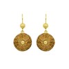 Gold-Plated Mandala Earrings 2 cm Made of Golden Grass with