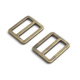 FUYEJIA Bronze Strap Buckle Rectangular Center Bar Slide Buckle Purse Strap Adjuster Handbag Webbing Hardware for 1 inch