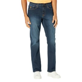 U.S. POLO ASSN. (3008 Stretch Slim Straight Five-Pocket Denim Jeans - Jeans for Women - Zip Fly Button Blue 40 32