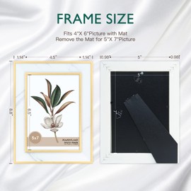 XUANLUO 4 Pack Picture Frames Farmhouse Rustic Picture Frame Sets with Distressed Blue Wood Grain,Display Pictures Tabletop or Wall Decor (Mix Color, 5x7 (4pc))