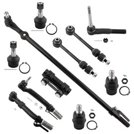 BOXI 11pcs Suspension Kit 3 Front Outer Tie Rod End 1 Tie Rod Adjusting Sleeve 1 Tie Rod Drag Link 2 Lower 2 Upper Ball Joint 2 Sway Bar fit 2005-2007 for Ford F-250 F-350 Super Duty K80026 DS80749