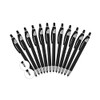 12 Pack Black Stylus with Ball Point Pen for Touchscreen